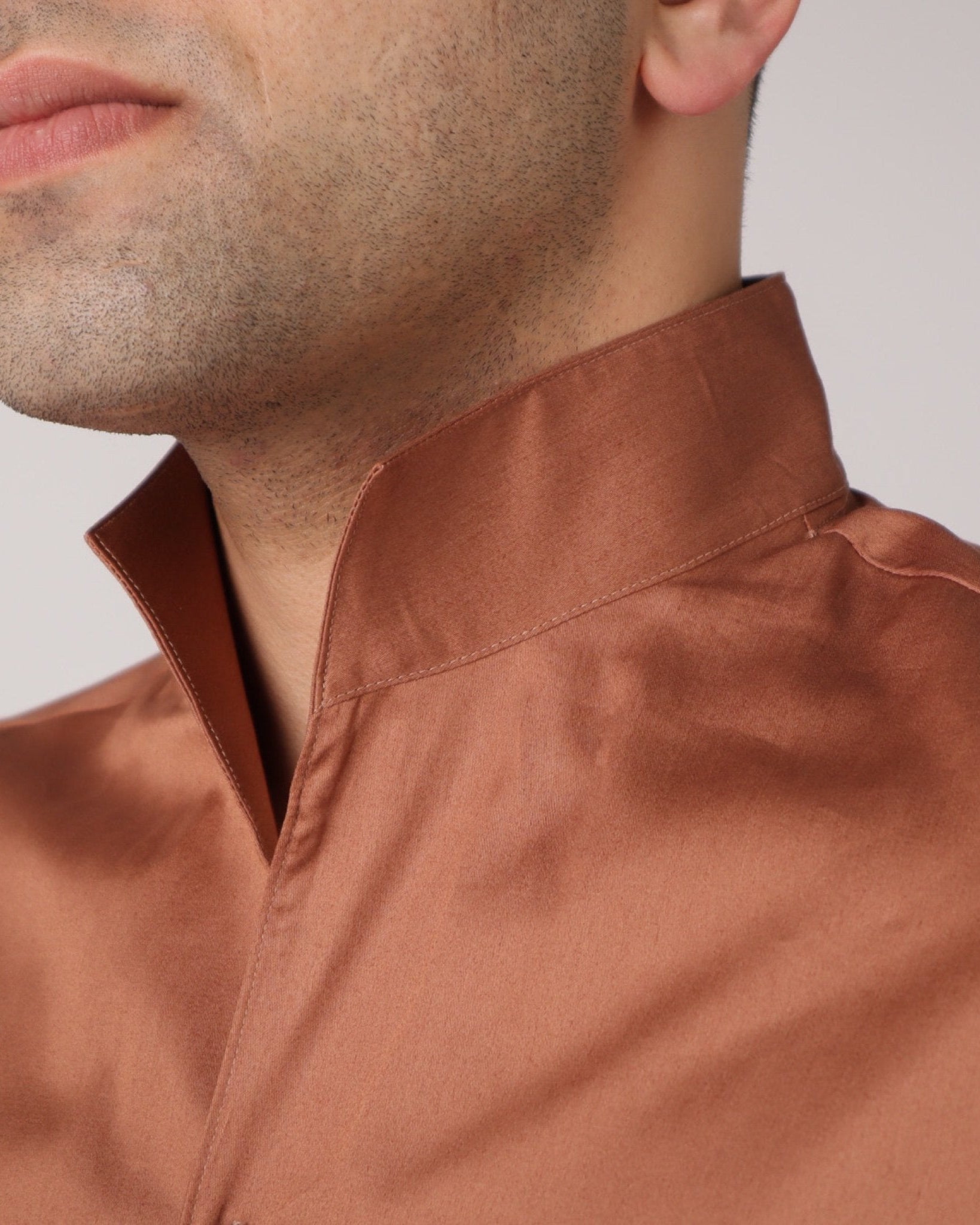 ORGANIC GRANDAD SHIRT - GOODLUCK BESPOKE