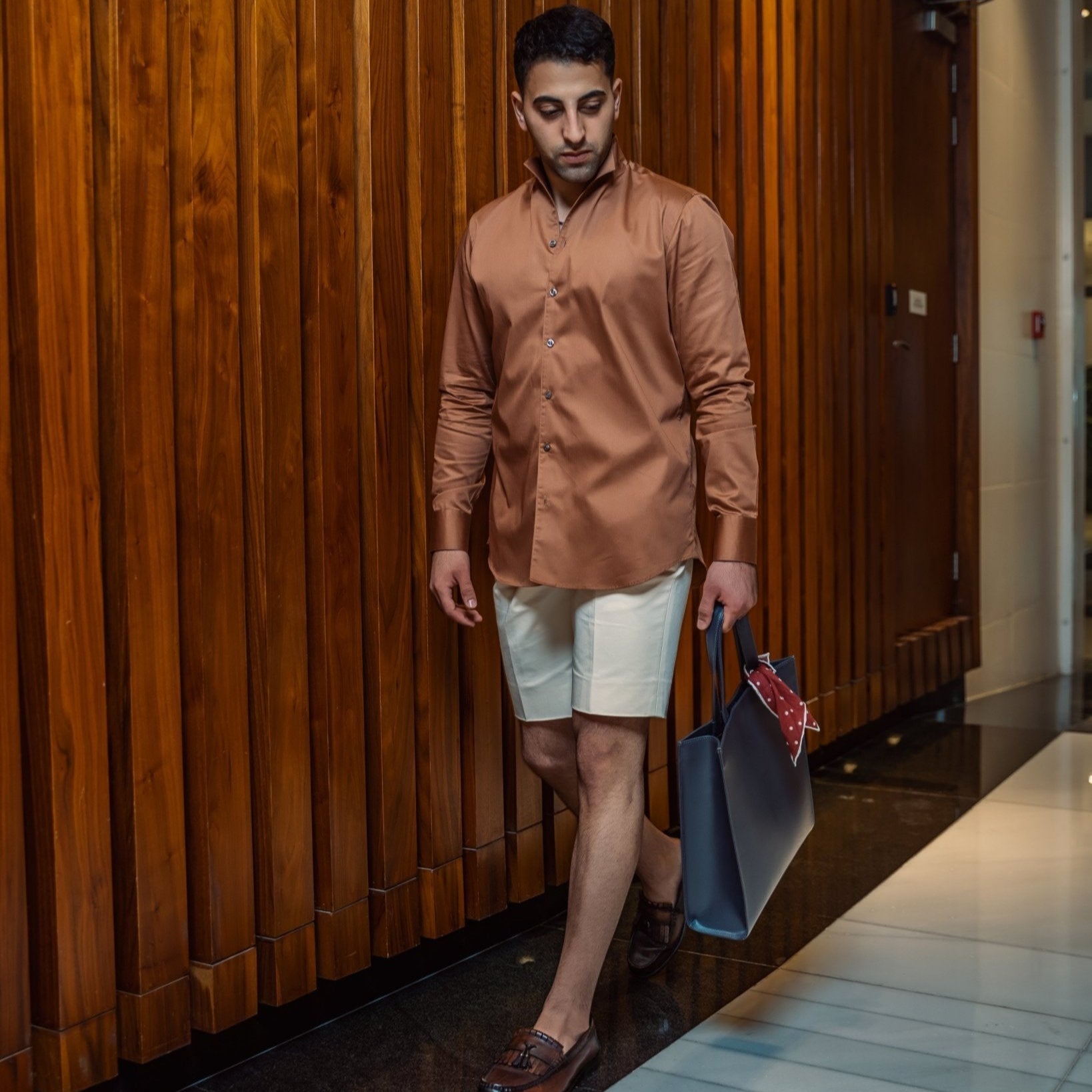 ORGANIC GRANDAD SHIRT - GOODLUCK BESPOKE